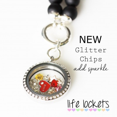 Glitter Chips - Silver Tone